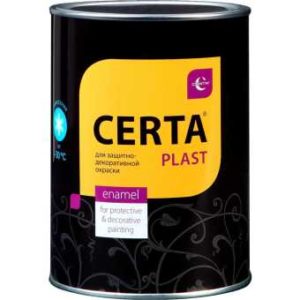 CERTA-PLAST Антикоррозионная  Защитно-декоративная краска ,черны металлик до 150*С  0,8кг