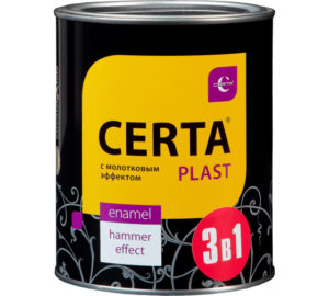 CERTA-PLAST грунт-эмаль 3 в 1 по ржавчине с молотковым эффектом красный 0,8кг CERTA-PLAST грунт-эмаль 3 в 1 по ржавчине с молотковым эффектом красный 0,8кг