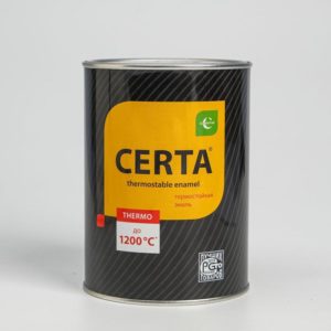 CERTA Эмаль термостойкая антикорозионная оранжевый RAL 2004 ДО 400*С 0,8 кг