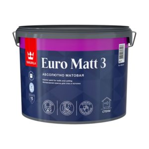 Краска Тиккурила Евро-3 акриловая база А 0,9л