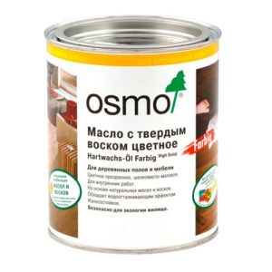 Масло с твёрдым воском HWO FARBIG 0.75л Светло-серое