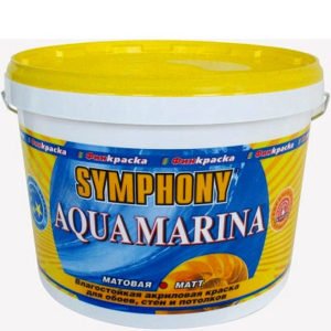 SYMPHONY AQUAMARINA краска влагостойкая 3/2,7л база С SYMPHONY AQUAMARINA краска влагостойкая 3/2,7л база С