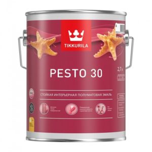 PESTO 30 (песто 30) Краска полумат.алкидная 0,9л база С Россия PESTO 30 (песто 30) Краска полумат.алкидная 0,9л база С Россия