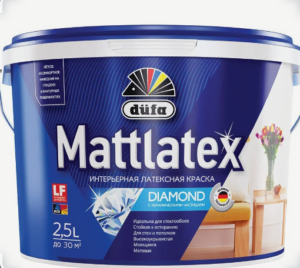 Dufa Mattlatex D100 Краска д/стен и потолков для влажных помещений латексная 2,5л Dufa Mattlatex D100 Краска д/стен и потолков для влажных помещений латексная 2,5л